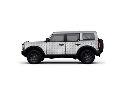 4x4 Attitude Action Shield Body Armor; Diamond Plate (21-25 Bronco 4-Door)
