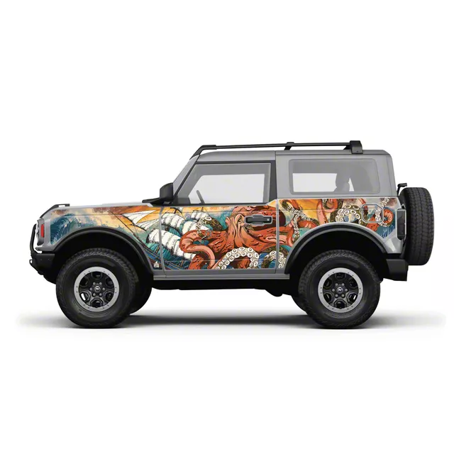 4x4 Attitude Bronco Action Shield Body Armor; Blue Splinter