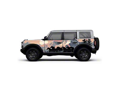 4x4 Attitude Action Shield Body Armor; Mountains (21-25 Bronco 4-Door)