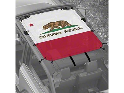 4x4 Attitude Sunshade; California Flag (21-25 Bronco 2-Door)