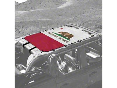 4x4 Attitude Sunshade; California Flag (21-25 Bronco 4-Door)