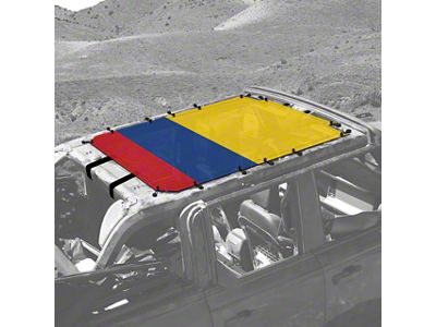 4x4 Attitude Sunshade; Colombian Flag (21-25 Bronco 4-Door)