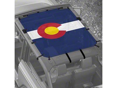 4x4 Attitude Sunshade; Colorado Flag (21-25 Bronco 2-Door)