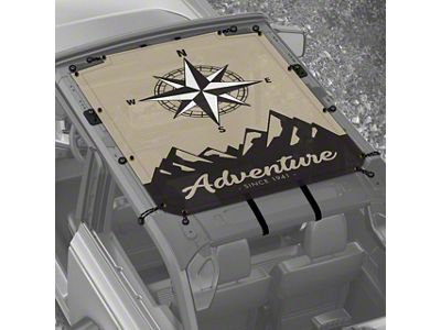 4x4 Attitude Sunshade; Compass Mountain Adventure (21-25 Bronco 2-Door)