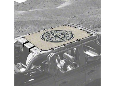 4x4 Attitude Sunshade; Compass Nautical (21-25 Bronco 4-Door)