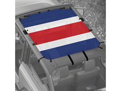 4x4 Attitude Sunshade; Costa Rican Flag (21-25 Bronco 2-Door)