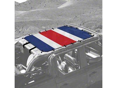 4x4 Attitude Sunshade; Costa Rican Flag (21-25 Bronco 4-Door)