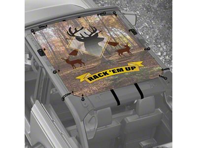 4x4 Attitude Sunshade; Deer Hunter (21-25 Bronco 2-Door)