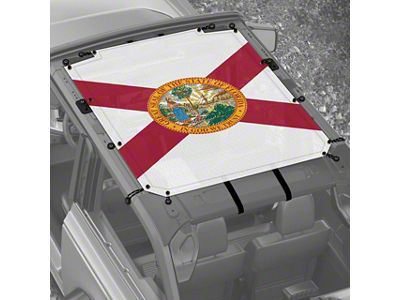 4x4 Attitude Sunshade; Florida Flag (21-25 Bronco 2-Door)