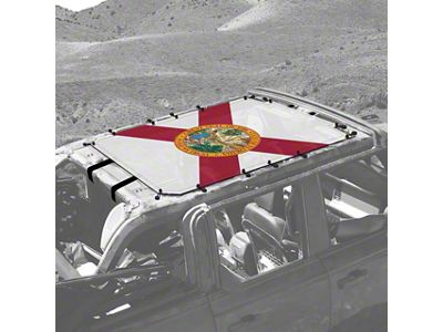 4x4 Attitude Sunshade; Florida Flag (21-25 Bronco 4-Door)