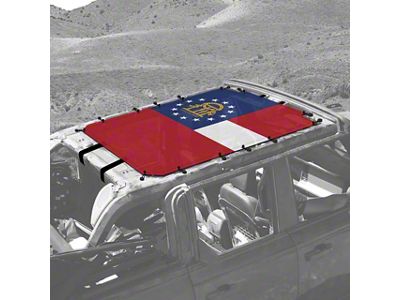4x4 Attitude Sunshade; Georgia Flag (21-25 Bronco 4-Door)