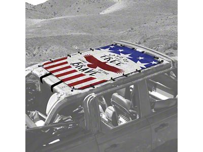 4x4 Attitude Sunshade; Land of the Free (21-25 Bronco 4-Door)