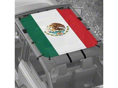 4x4 Attitude Sunshade; Mexican Flag (21-25 Bronco 2-Door)
