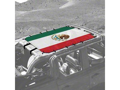 4x4 Attitude Sunshade; Mexican Flag (21-25 Bronco 4-Door)