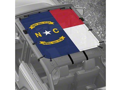 4x4 Attitude Sunshade; North Carolina Flag (21-25 Bronco 2-Door)