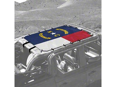 4x4 Attitude Sunshade; North Carolina Flag (21-25 Bronco 4-Door)