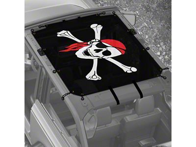 4x4 Attitude Sunshade; Pirate Flag (21-25 Bronco 2-Door)