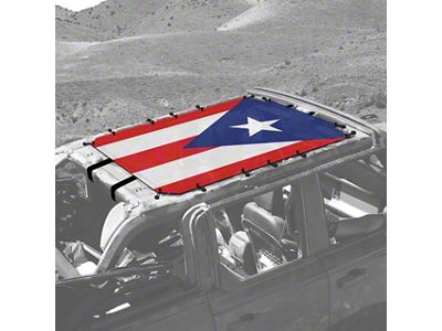 4x4 Attitude Sunshade; Puerto Rican Flag (21-25 Bronco 4-Door)