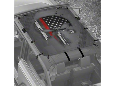 4x4 Attitude Sunshade; Punisher Red Line (21-25 Bronco 2-Door)
