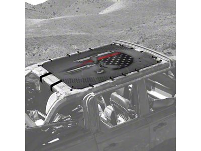 4x4 Attitude Sunshade; Punisher Red Line (21-25 Bronco 4-Door)