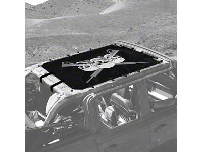 4x4 Attitude Sunshade; Skull and Guns (21-25 Bronco 4-Door)