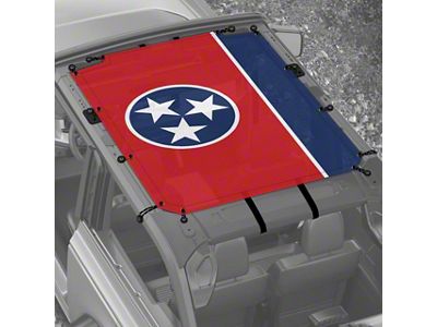 4x4 Attitude Sunshade; Tennessee Flag (21-25 Bronco 2-Door)