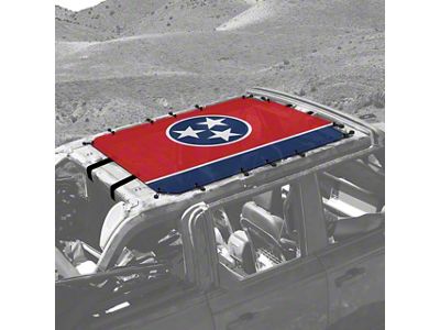 4x4 Attitude Sunshade; Tennessee Flag (21-25 Bronco 4-Door)