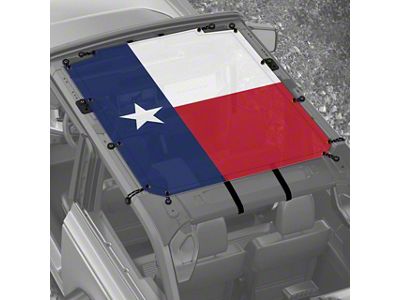 4x4 Attitude Sunshade; Texas Flag (21-25 Bronco 2-Door)