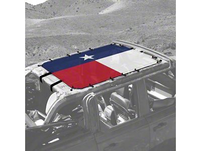 4x4 Attitude Sunshade; Texas Flag (21-25 Bronco 4-Door)