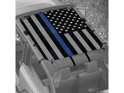 4x4 Attitude Sunshade; USA Blue Line (21-25 Bronco 2-Door)