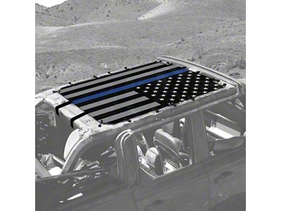 4x4 Attitude Sunshade; USA Blue Line (21-25 Bronco 4-Door)
