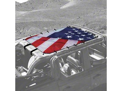 4x4 Attitude Sunshade; USA Folded (21-25 Bronco 4-Door)