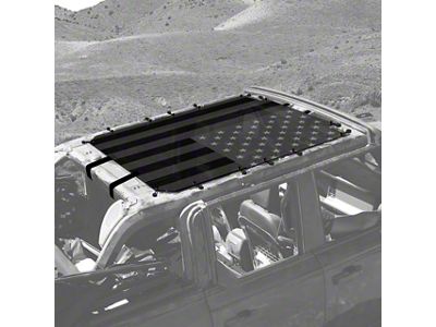 4x4 Attitude Sunshade; USA Grayscale (21-25 Bronco 4-Door)