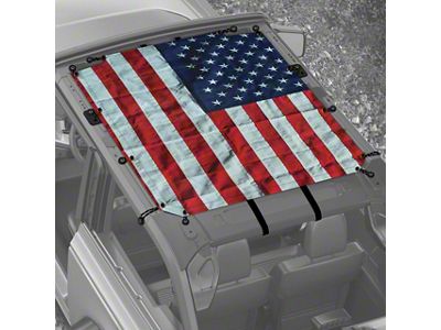 4x4 Attitude Sunshade; USA Live Flag (21-25 Bronco 2-Door)