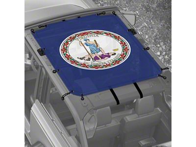 4x4 Attitude Sunshade; Virginia Flag (21-25 Bronco 2-Door)