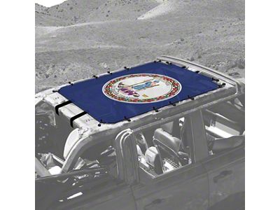 4x4 Attitude Sunshade; Virginia Flag (21-25 Bronco 4-Door)
