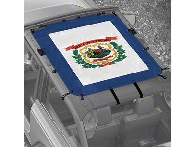4x4 Attitude Sunshade; West Virginia Flag (21-25 Bronco 2-Door)