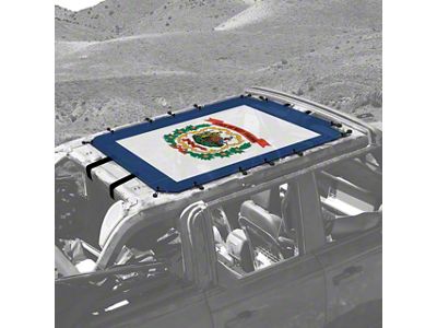 4x4 Attitude Sunshade; West Virginia Flag (21-25 Bronco 4-Door)