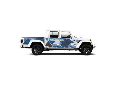 4x4 Attitude Action Shield Body Armor; Blue Splinter Camo (20-25 Jeep Gladiator JT)