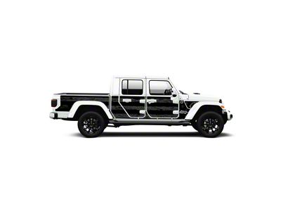 4x4 Attitude Action Shield Body Armor; Patriot USA Black (20-25 Jeep Gladiator JT)