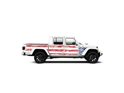 4x4 Attitude Action Shield Body Armor; Patriot USA Distressed (20-25 Jeep Gladiator JT)
