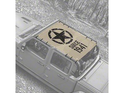 4x4 Attitude Sunshade; Heritage Since 1941 (20-25 Jeep Gladiator JT)