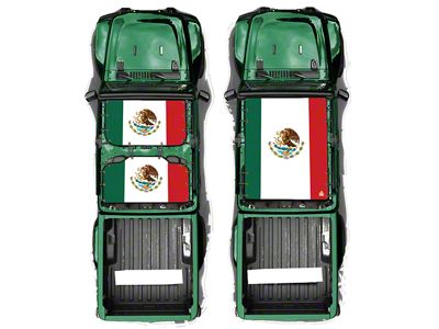 4x4 Attitude Sunshade; Mexican Flag (20-25 Jeep Gladiator JT)
