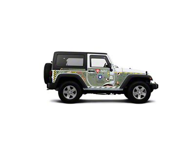 4x4 Attitude Action Shield Body Armor; Green Bomber (07-18 Jeep Wrangler JK 2-Door)