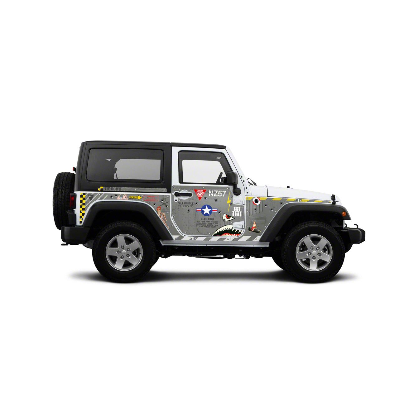 4x4 Attitude Jeep Wrangler Action Shield Body Armor; Army