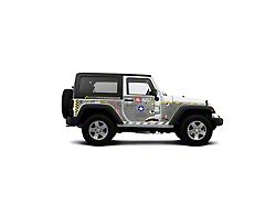 4x4 Attitude Action Shield Body Armor; Grey Bomber (07-18 Jeep Wrangler JK 2-Door)