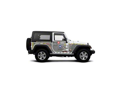 4x4 Attitude Action Shield Body Armor; Grey Bomber (07-18 Jeep Wrangler JK 2-Door)