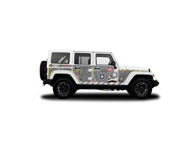 4x4 Attitude Action Shield Body Armor; Grey Bomber (07-18 Jeep Wrangler JK 4-Door)
