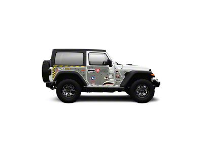 4x4 Attitude Action Shield Body Armor; Grey Bomber (18-25 Jeep Wrangler JL 2-Door)