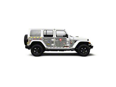 4x4 Attitude Action Shield Body Armor; Grey Bomber (18-25 Jeep Wrangler JL 4-Door)